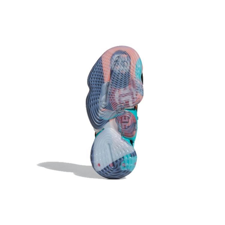 adidas Indurire vol. Scarpe da Basket per Bambini 4 J Geek Up Ammortizzate Mid top Blu Lago Nero Adolescenti FW4340