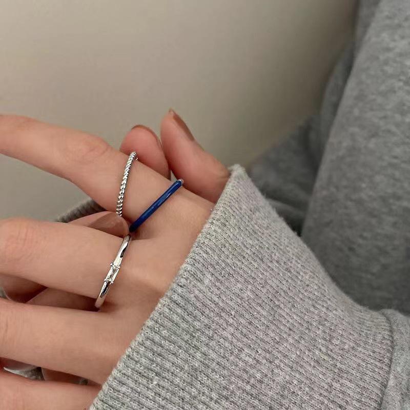 Zircon Drip Glaze Women's Index Finger Ring - Simple, Unique, and Elegant Design.
