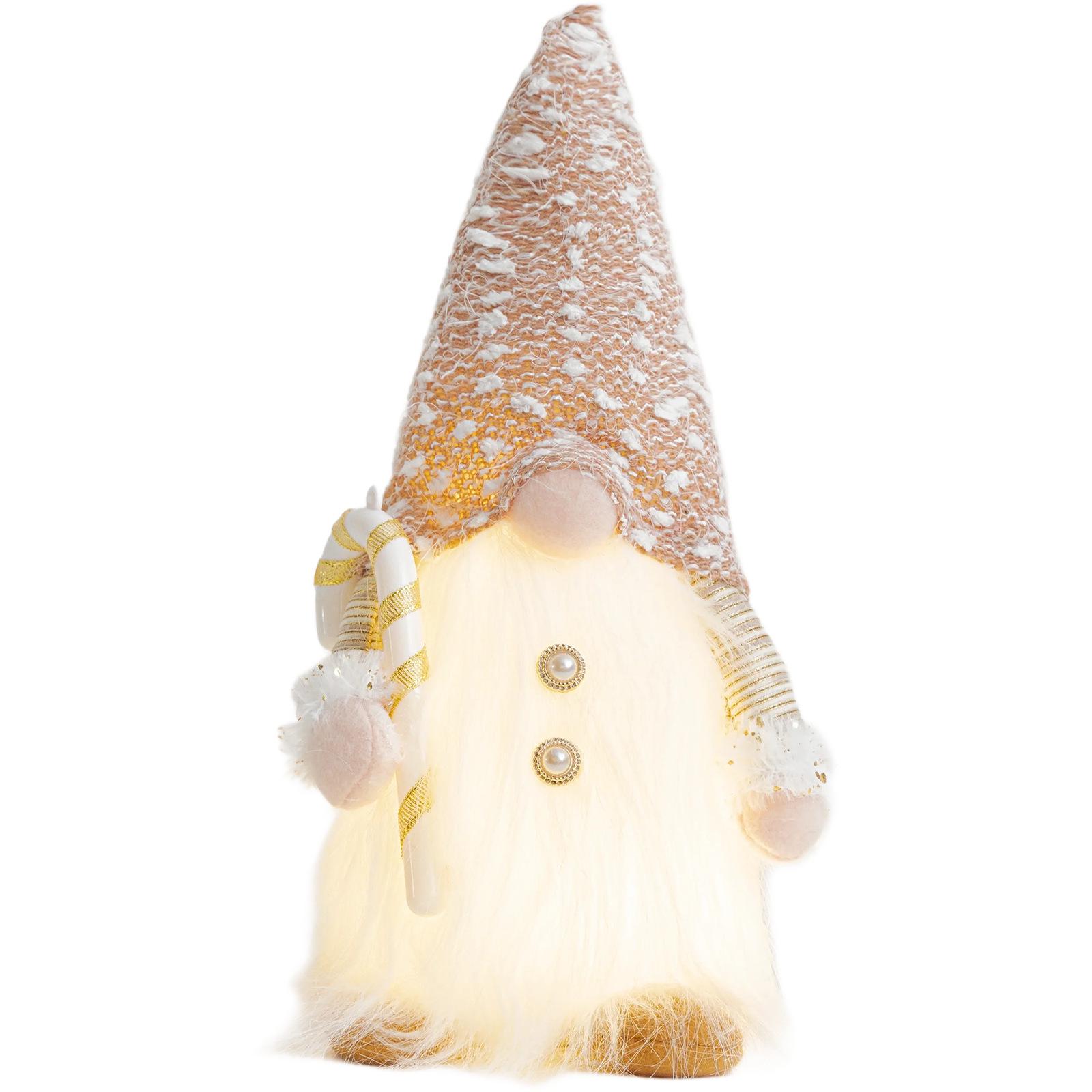 Glowing Sequin Plush Rudolph Faceless Doll Christmas Decoration