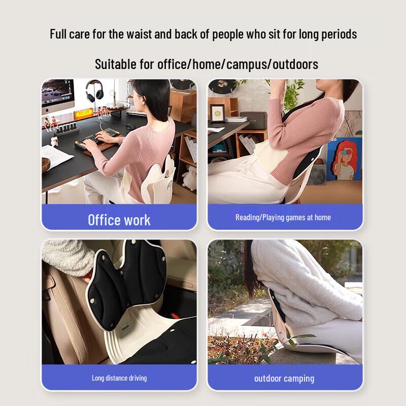 Jiaao Ergonomic Memory Foam Seat and Back Cushion