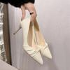 Temperament lady fried street comfortable high heels 2024 Internet celebrity new small show high fairy style high value single shoes