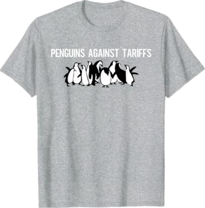 Funny Penguins Against Tariffs Sarcastic Saying Meme T-Shirt Unisex T-Shirt M