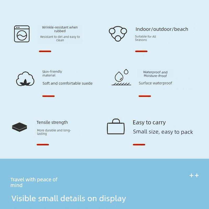 Ultra-Light Portable Pocket Picnic Mat, Outdoor Waterproof and Moisture-Proof Mat, Extra Large Camping Beach Grass Mat