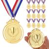GeeRic 12 Gold Medals with Metal Straps for Winners, Awards,