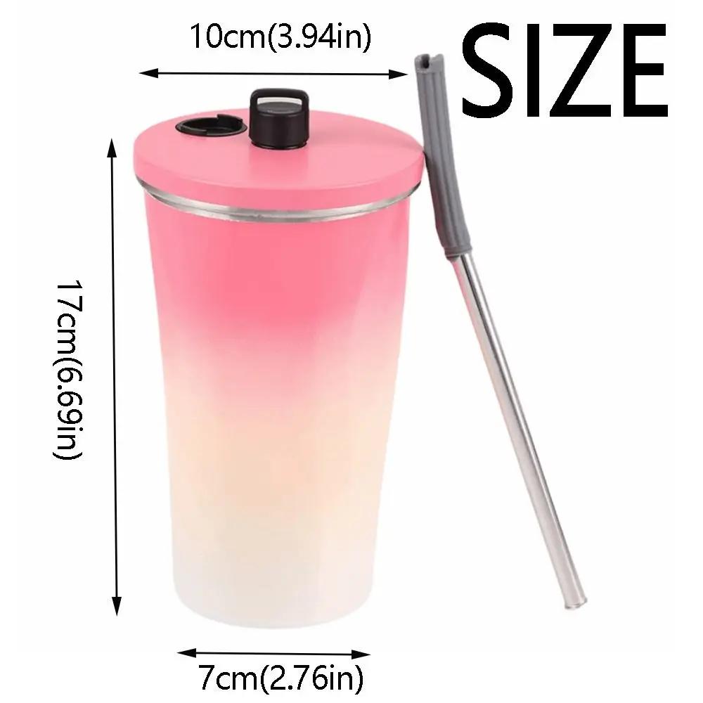 Creative Travel Insulated Tumbler Vacuum Insulated 600ML Fashion Thermos Cup with Lid BPA Free Stainless Steel Coffee Cup