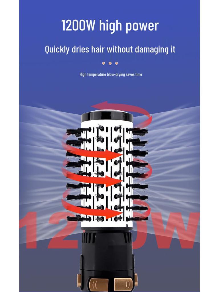 4-in-1 Automatic Rotating Hot Air Comb: Multi-Functional Curl and Straight Hair Dryer with Big Waves