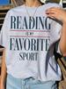 Reading Is My Favorite Sports Graphic Tops Loose Cotton Vintage Reading TShirt Gifts for Book Lovers Librarian Women TShirt