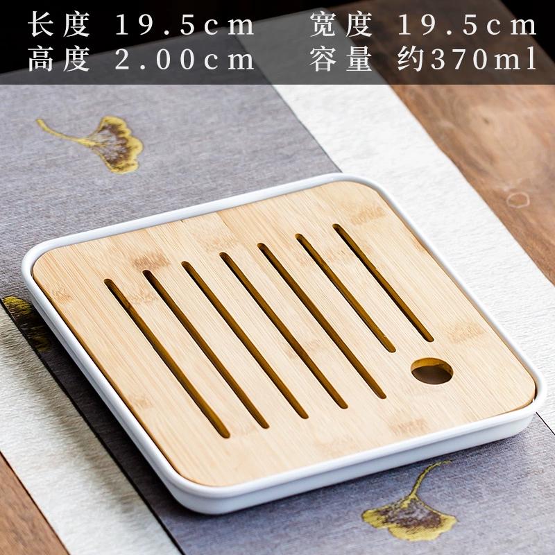 

Small Household Tea Tray Drainage and Storage Bamboo Melamine Tray Japanese Tea Set Accessories Household Tea Tray