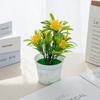 Artificial Flowers Bonsai Vase for Home table Mini Potted Christmas Wedding Decor Diy Ornamental Flowerpot Bathroom Windowsill