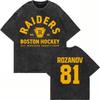 Vintage Washed Heated Rivalry Ilya Rozanov 81 Boston Raiders T Shirt Scott Hunter Shane Hollander Wash Tees Fans