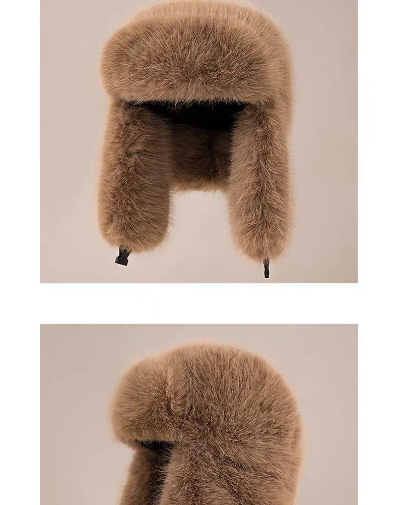 Unisex Warm Ushanka Hat, Faux Fox Fur, Windproof & Snowproof with Ear Protection for Autumn/Winter.
