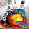 Soft Comfortable Graffiti Basketball Area Rug Non Slip Washable Floor Mat for Living Room Bedroom Boys Sports Style Home Decor