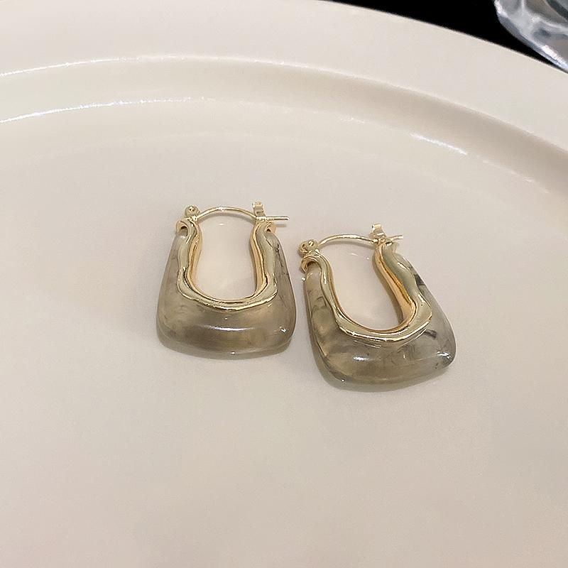 Módní a elegantní retro náušnice ve tvaru U pro ženy, špičkové a lehce luxusní náušnice, šperky, dárky