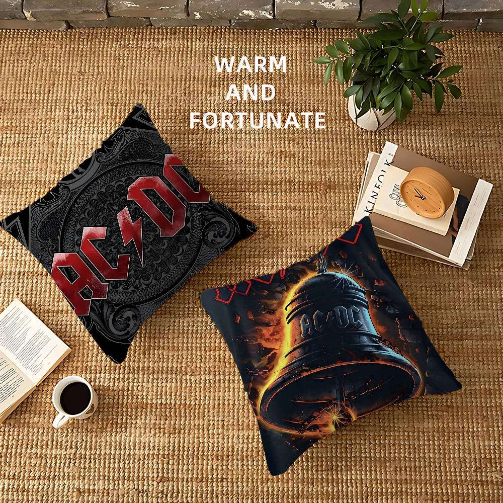 A_AC_DC Band Stitch Lucky Dragon Pillow Cover Sofa Cushion Cover Home Room Decoration Children Gift