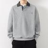 Men's Autumn/Winter Trend Long Sleeve Lapel Hoodie Polo Shirt