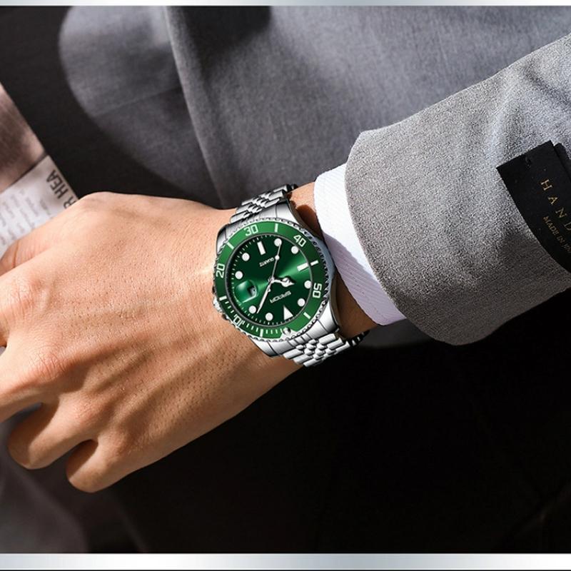 SANDA New Men's Quartz Watch Waterproof Calendar Display Day Glow In The Dark Simple Personalized Men's Watch