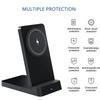Foldable Magnetic Wireless Charger Stand Pad For Magsafe iPhone 16 15 14 13 Samsung Phone Fast Charging Station