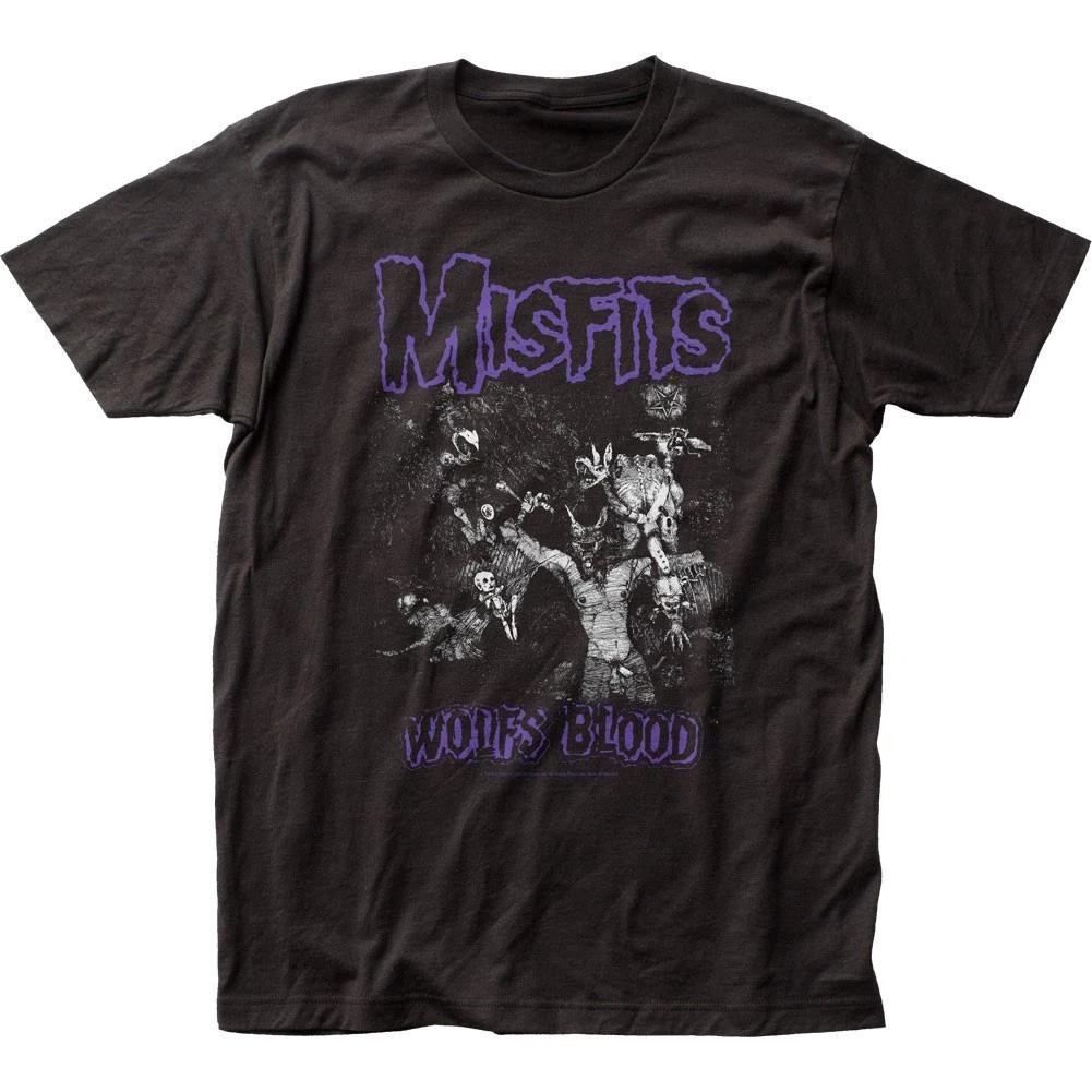 The Misfits Черно-белая футболка для мужчин Wolf’s Blood Музыка Классика Концертный Ансамбль Черная S
