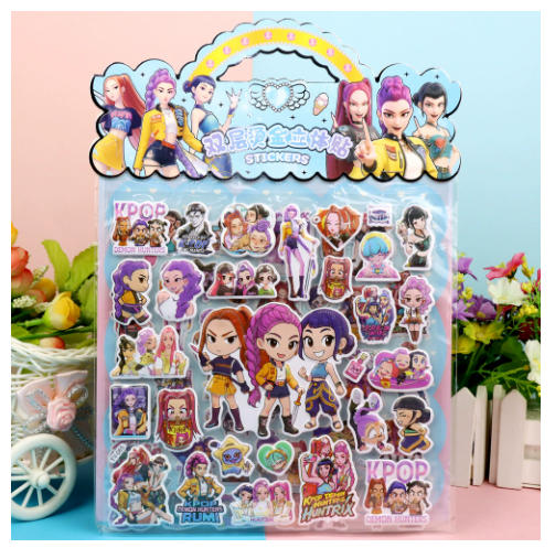 2025**KPOP Double-Layer 3D Bubble Stickers Hot Stamping Decorative Children's Gifts
