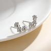 New Edition Simple Puppy Footprint Retro Distressed Color 925 Sterling Silver Jewelry Cute Fashion Stud Earrings 3958