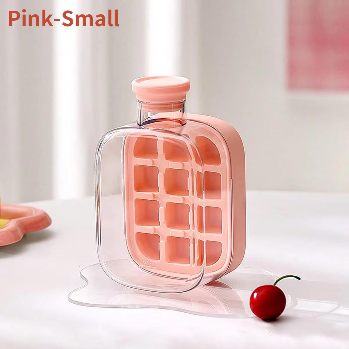 1 Ice Cube Bottle, 2-in-1 Zero-Touch Press-Type 18-Cavity Ice Cube Mold, Press-Type Ice Cube Mold, Press-Type Ice Cube Water Bottle,