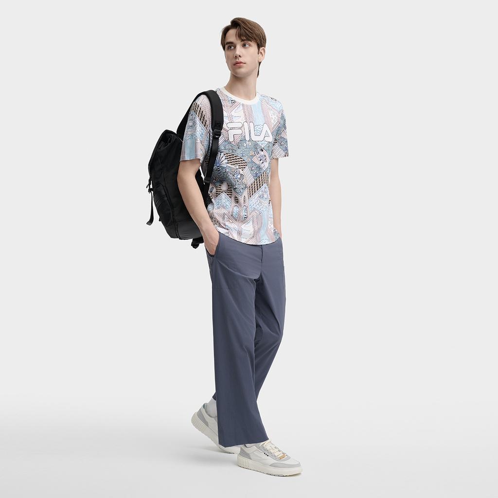 Fila Soft Printed Loose Casual T-Shirt Men Tops F11M438119FZA