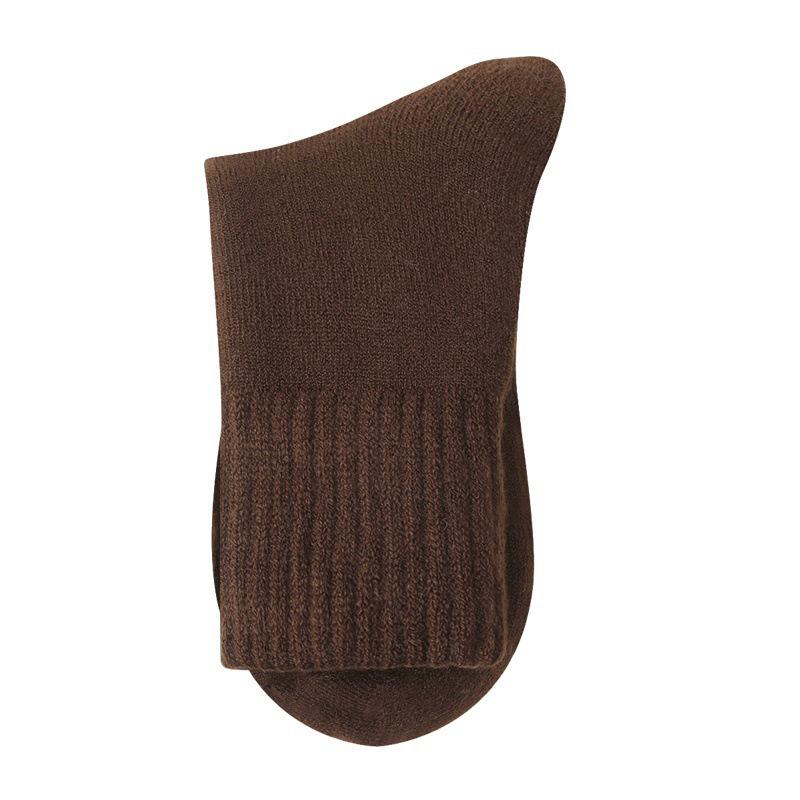 Men's Winter Plush Velvet Thickened Mid-Calf Socks - Extra Thick, Warm, Cold-Resistant Cotton.