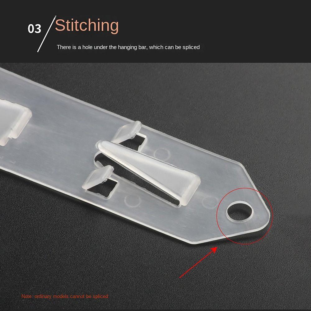 Durable Plastic Hanging Strips with Hook Splicable Merchandising Clip Strips Upgrade Thicken Snacks Display Hanger Supermarket