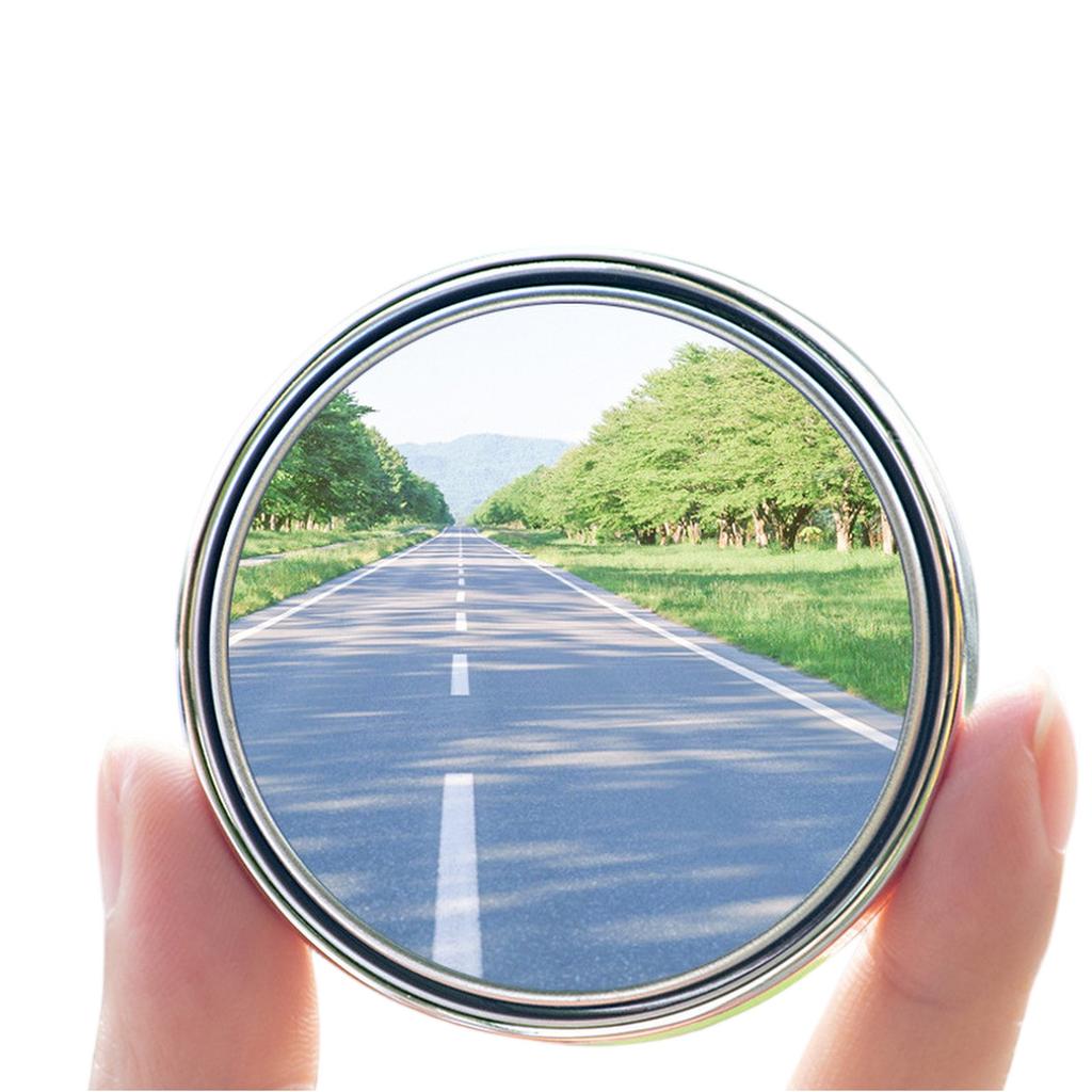 Car Reversing Rearview Mirror Stick- Car Small Round Mirror 360 Degree Adjustable Auxiliary Wide-Angle Mirror Glass Small Round Mirror