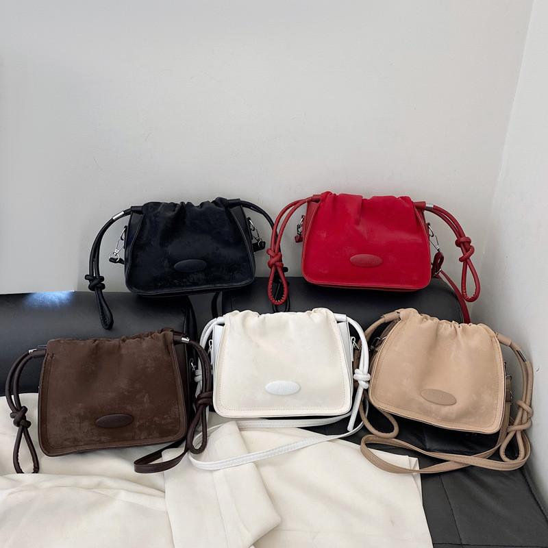 Stylish 2024 Small Shoulder Bag With Drawstring Closure And Interior Phone Pocket