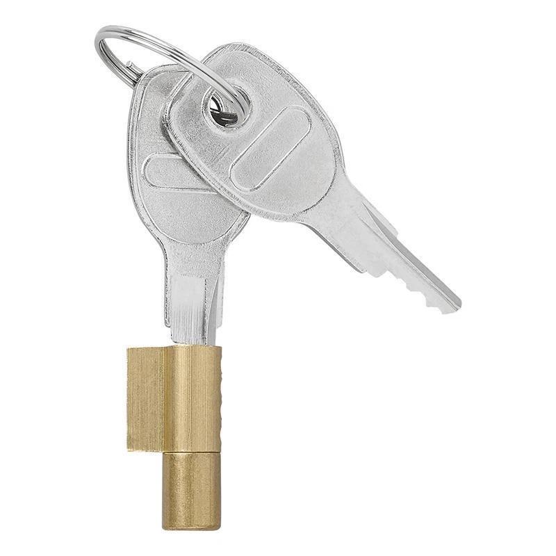 Anti-Theft Trailer Coupling Hitch Lock With 2Keys Insertable Security For Caravans RVs Truck Boats Coupling Copper Lock Cylinder