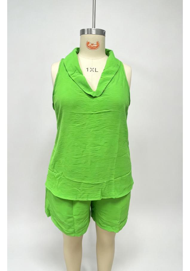 2026 Women's Spring/Summer European-American Style Cotton Linen Suit: Casual Loose Fashion Vest and Shorts