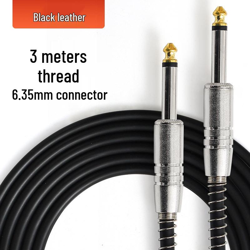 Câble Audio pour Guitare Basse Électrique avec Réduction de Bruit pour Pédale d'Effets et Connexion Haut-Parleur