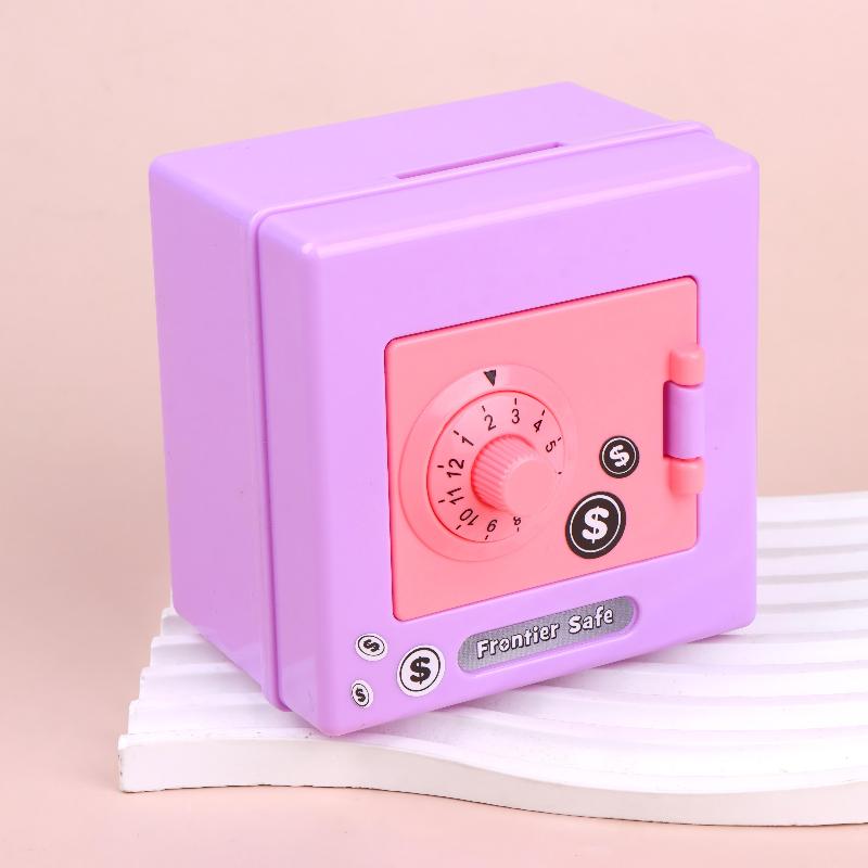 

4 Digit Lock Mini Piggy Bank Safe Box for Kids Children Money Saving Coin Cash Bank Educational Storage Security Home Office