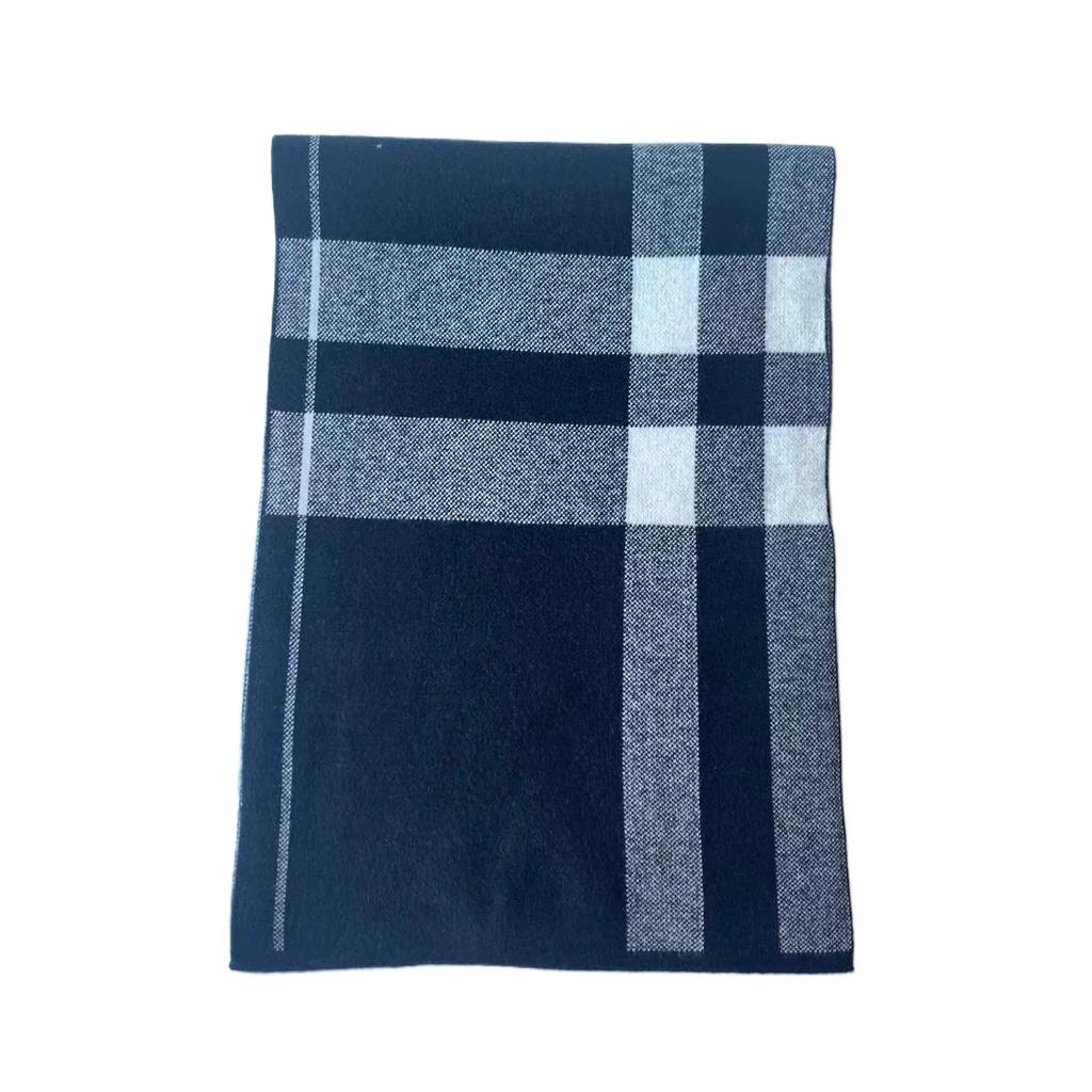 High Quality Classic Design Men's Scarf Autumn Winter Imitation Cashmere Dady's Muffler Business Jacquard Thermal Scaves Male