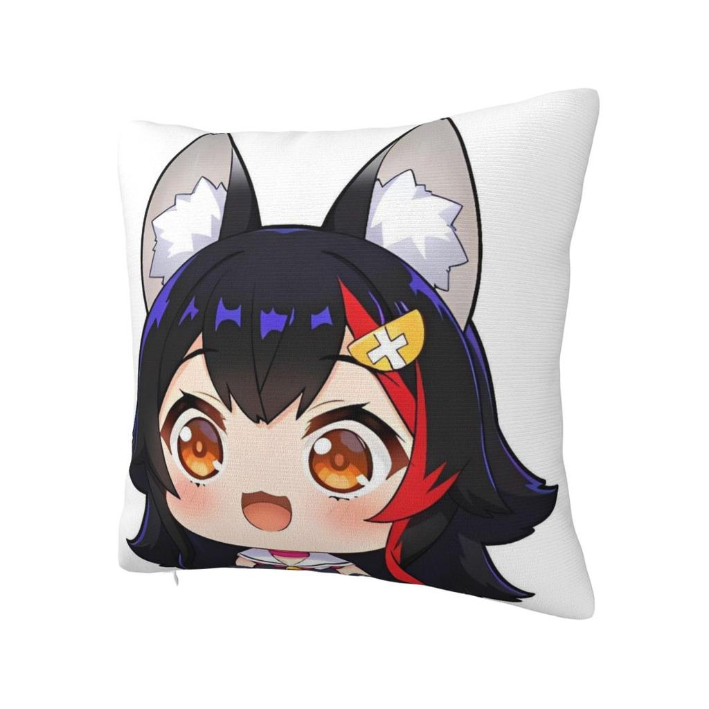 Anime Ookami Mio Pillow Cover Cute Funny Pillow Case Sofa Bedroom Home Decor Cushion Cover Square Custom DIY Pillowcases Gift