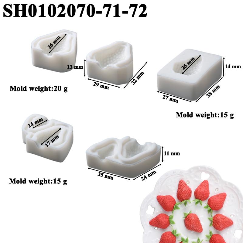3D Strawberry Design Fruit Mousse Mould Silicone Cake Mold Fondant Cake Decorating Tools Candle Moulds Kitchen Supplies