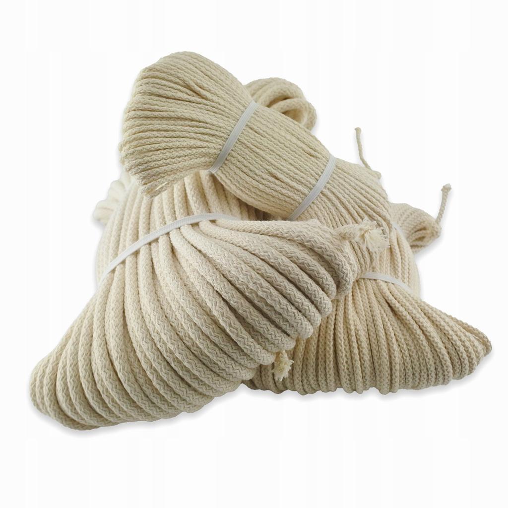 Wick for oil lamps, torches, ROUND, 7mm, 1m