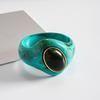 European American Exaggerated Acrylic Smudge Contrasting‑Color Oval Bracelet Niche High‑End Personalized Fashion Trend Jewelry