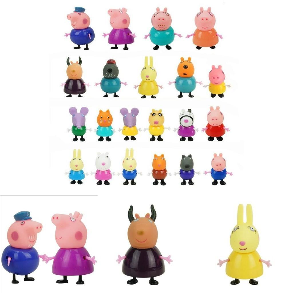 Colorful Eco-friendly Peppa Pig Family Friends Action Figures For Kids 25pcs Set