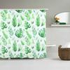 Unique Plant Leaves Pattern Shower Curtain Waterproof Mildew Proof Bathroom Curtain Decoration150x180cm