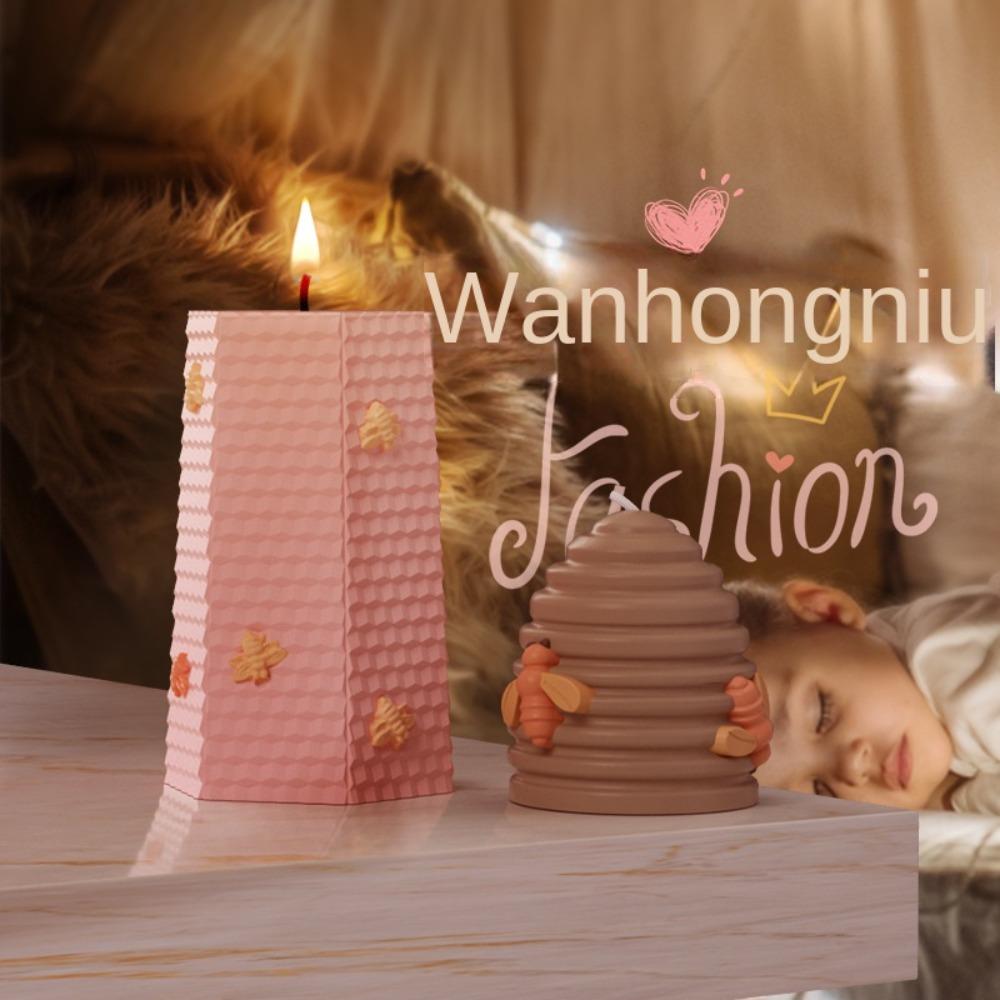 Craft Candle Mould Handmade Clay Tools 3D Bee Honeycomb Cake Resin Molds Art Wax Mold Candle Mold