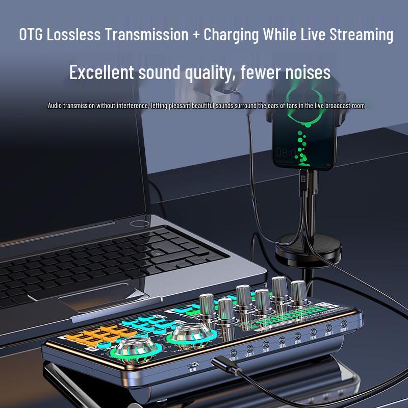 Professional Live Stream Sound Card & Microphone Set