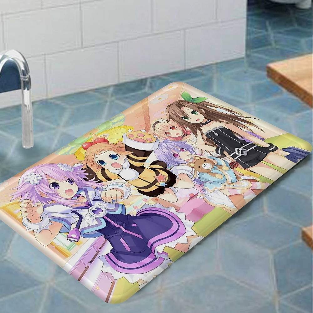 Anime Hyperdimension Neptunia Floor Mat Rectangle Anti-slip Home Soft Badmat Front Door Indoor Outdoor Mat Welcome Doormat