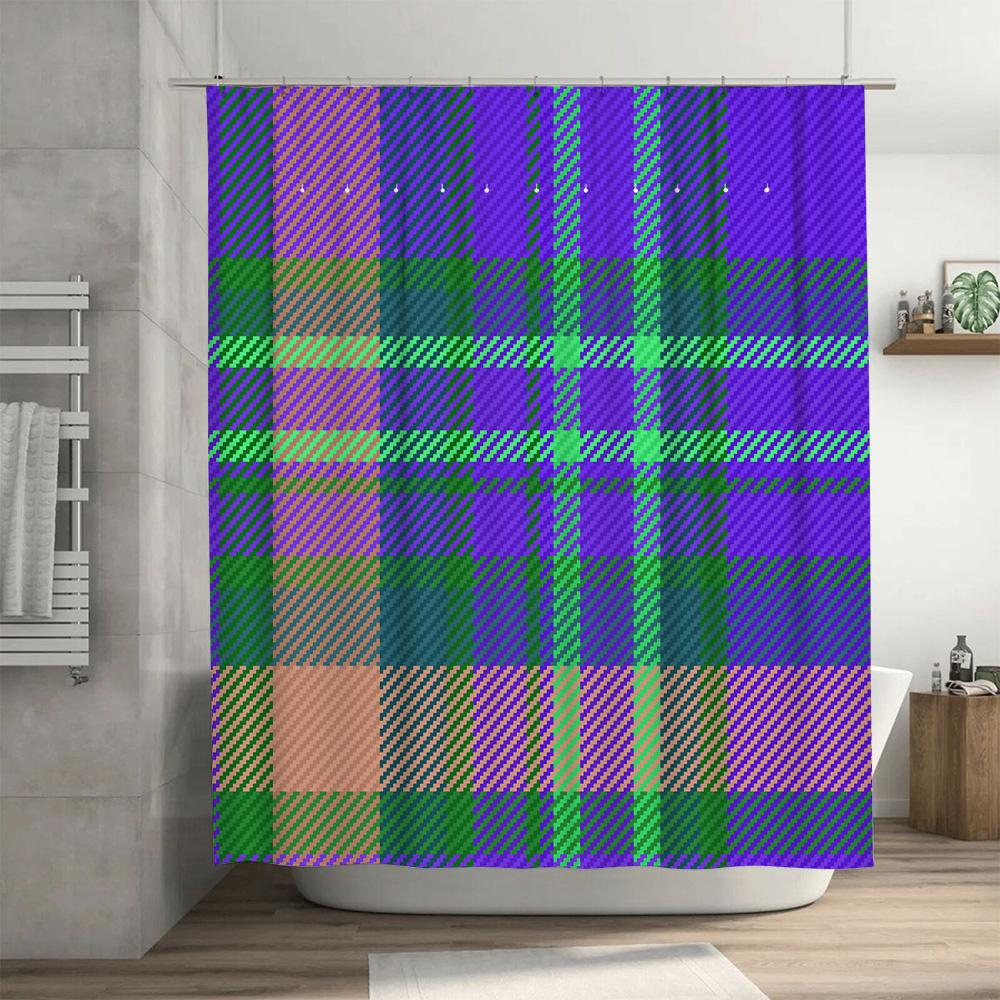 Plaid Shower Curtain Modern Multicolor Striped Bath Decoration 180X240Cm Waterproof Fabric For Bathroom Decor Home Accessories