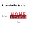 1Pc 3D Metal Home Edition Logo Car Front Grille Badge Side Fender Rear Trunk Emblem Sticker Decal
