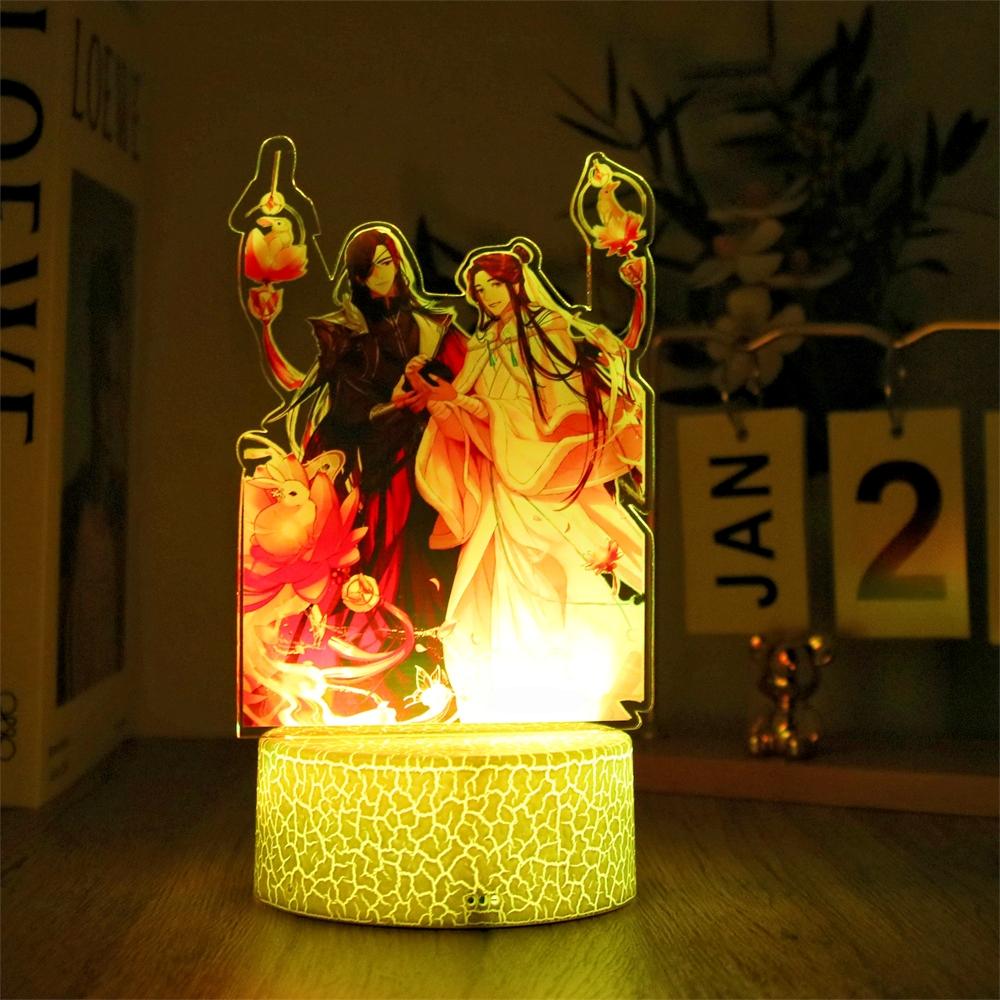 Anime Figures 3D Lamp Tian Guan Ci Fu LED Night Light Remote Control Smart Touch RGB Lamps Home Bedroom Lamps Decor Friend Gifts