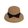 Straw hat women's summer sunshade sunscreen new French seaside vacation Hepburn style bow streamer sun hat