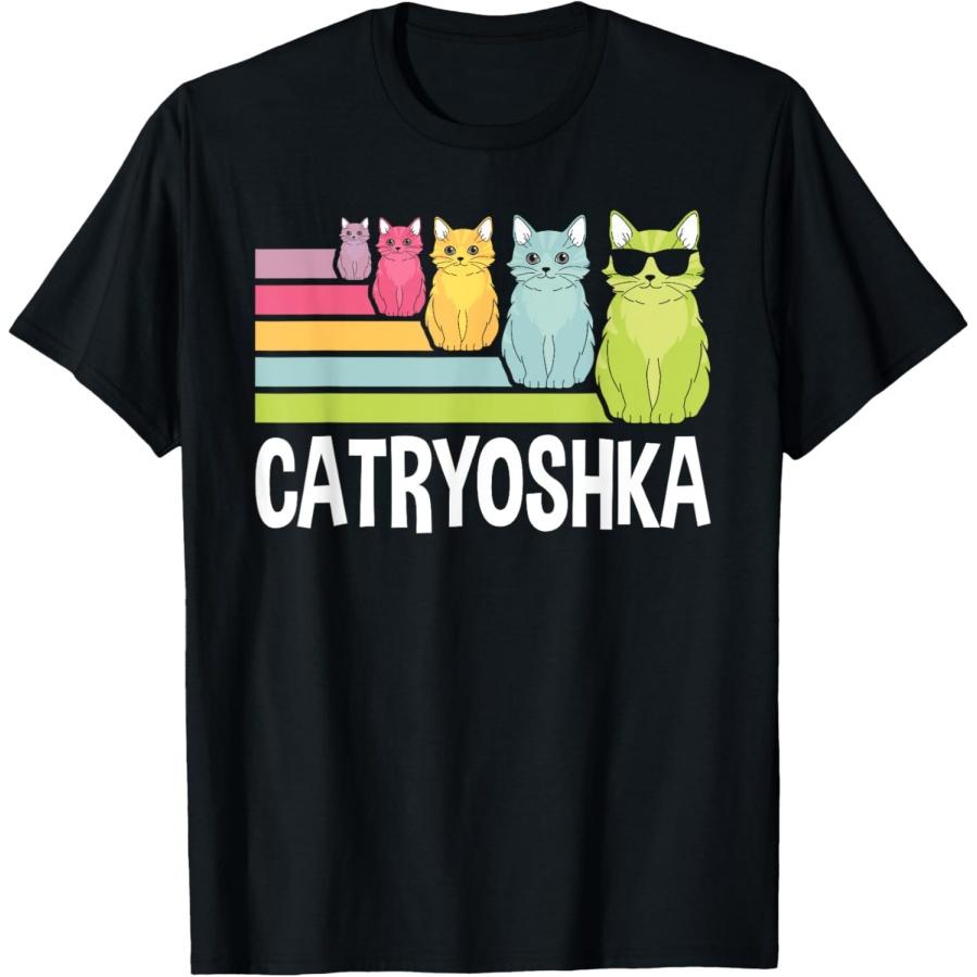 Catryoshka Cute Cats Matryoshka Russian Nesting Doll T-Shirt XXXXXL разноцветный