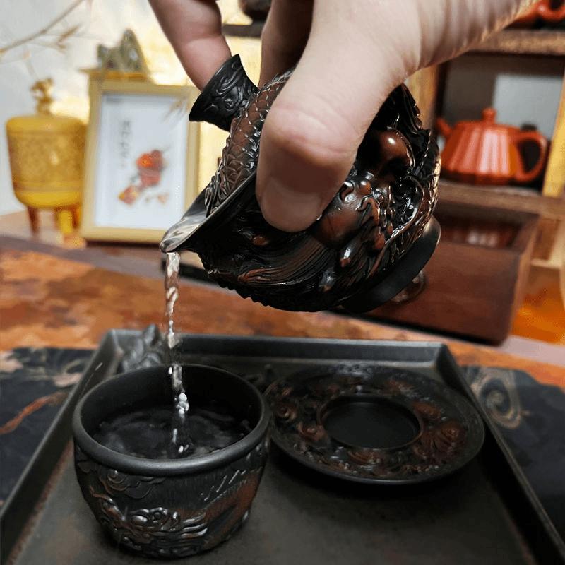 Cerámica Púrpura de Jianshui Gaiwan Cerámica Hecho a Mano Hogar Juego de Té Kung Fu Tazón de Té Taza de Té Tetera Ceremonia del Té